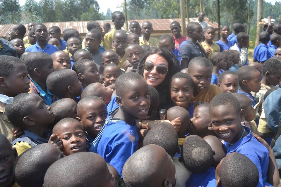 Εlena Karagianni art educator and the ''Send my friend to school'' action  in Rwanda