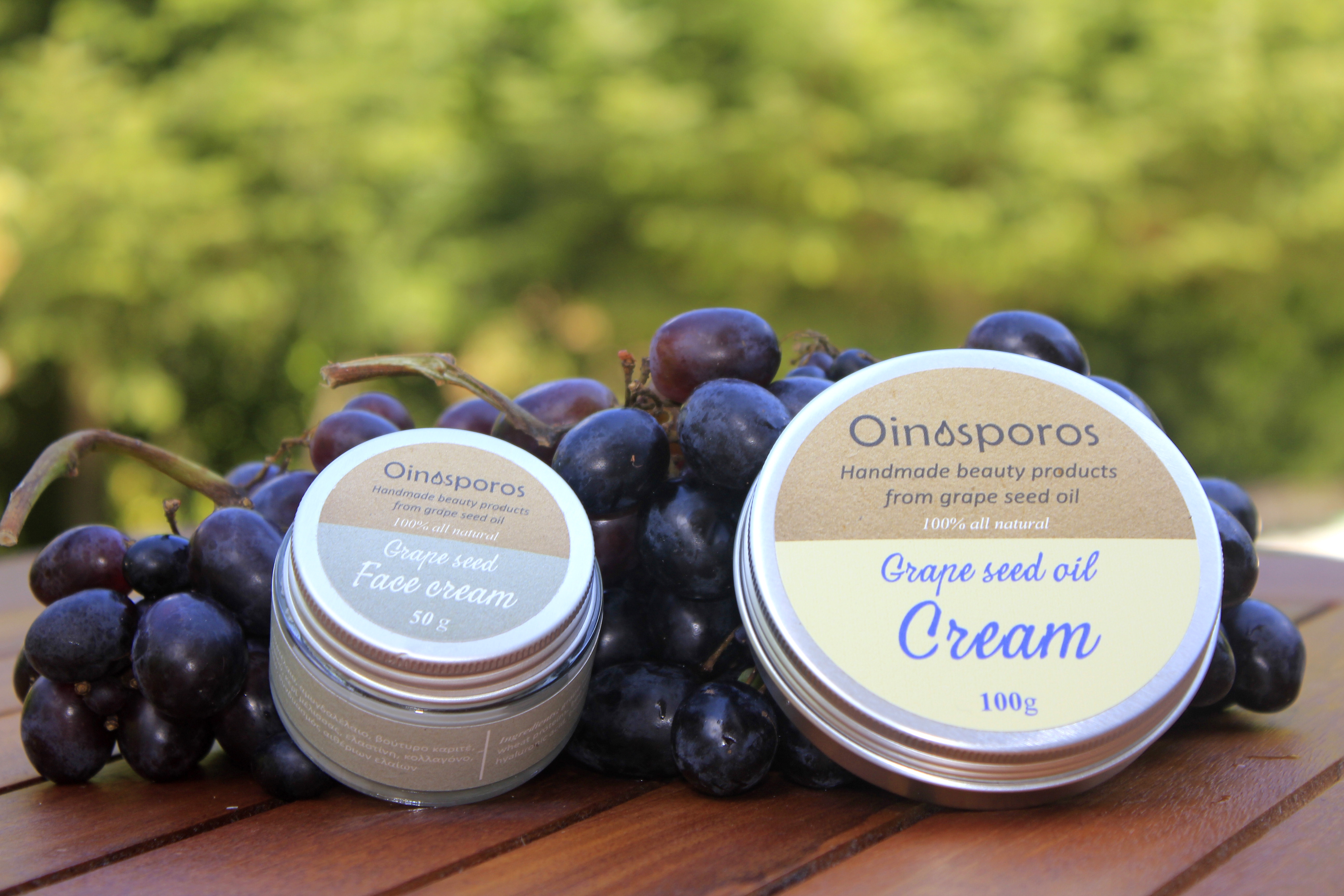 Oinosporos | Handmade beauty products from grape seed oil 